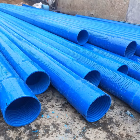 Tubo de revestimento de poço de água de poço de PVC Erikeke Brand Thread Split-Casing Pipe for Drink Water Perfuring Pipe Supplier